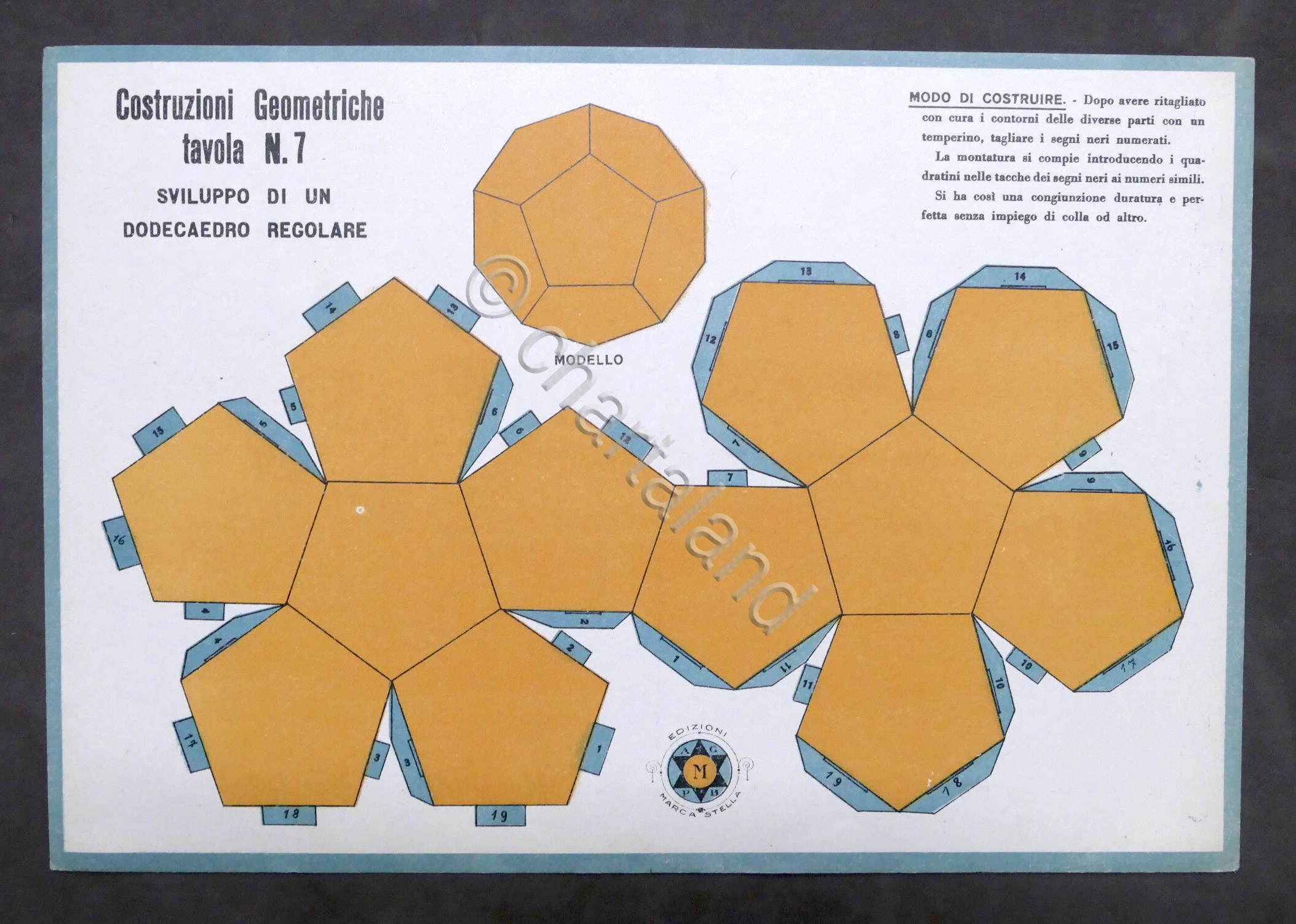 Costruzioni carta da ritagliare - Marca Stella - Dodecaedro regolare …