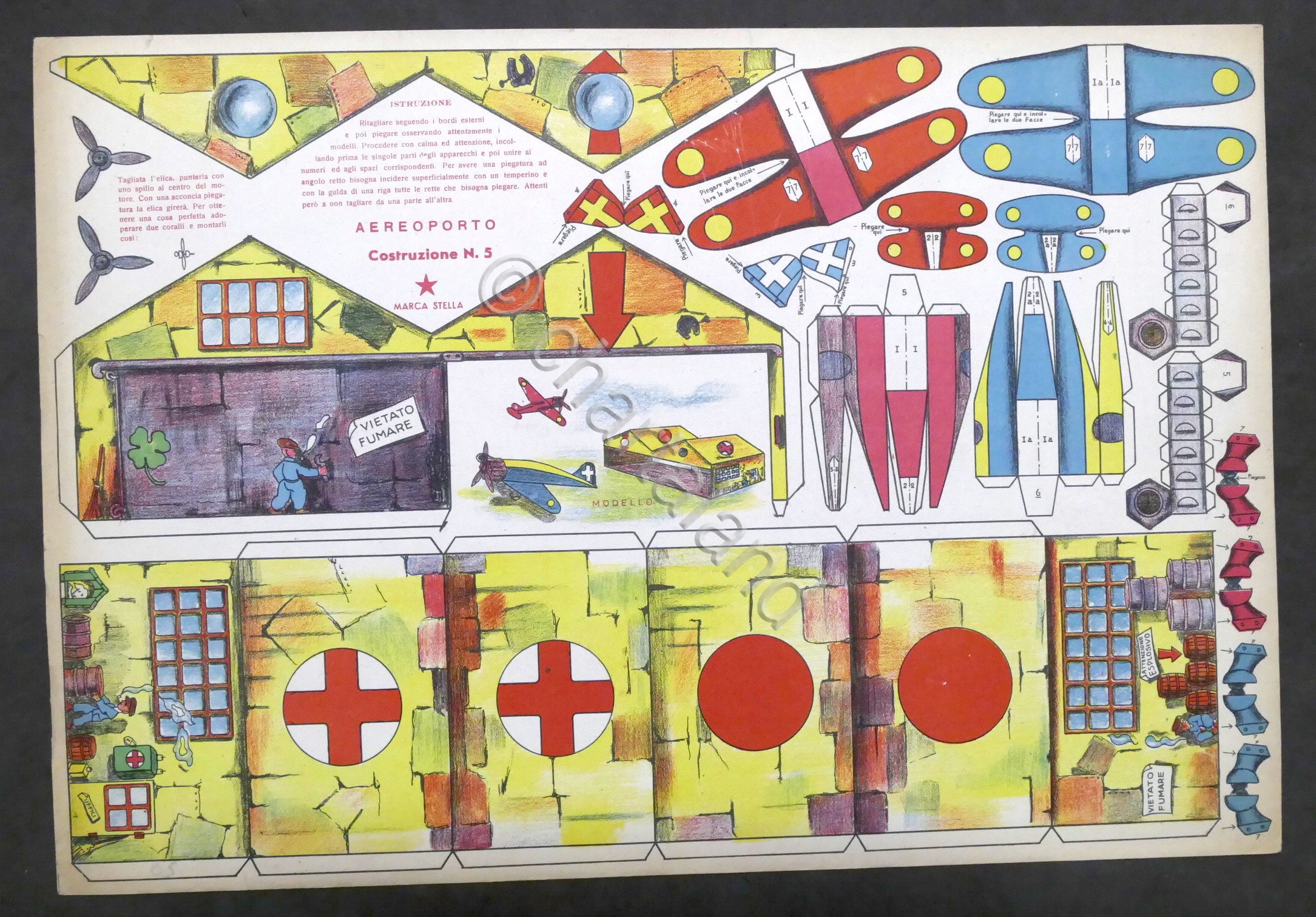 Costruzioni carta da ritagliare Marca Stella - Aeroporto - anni …