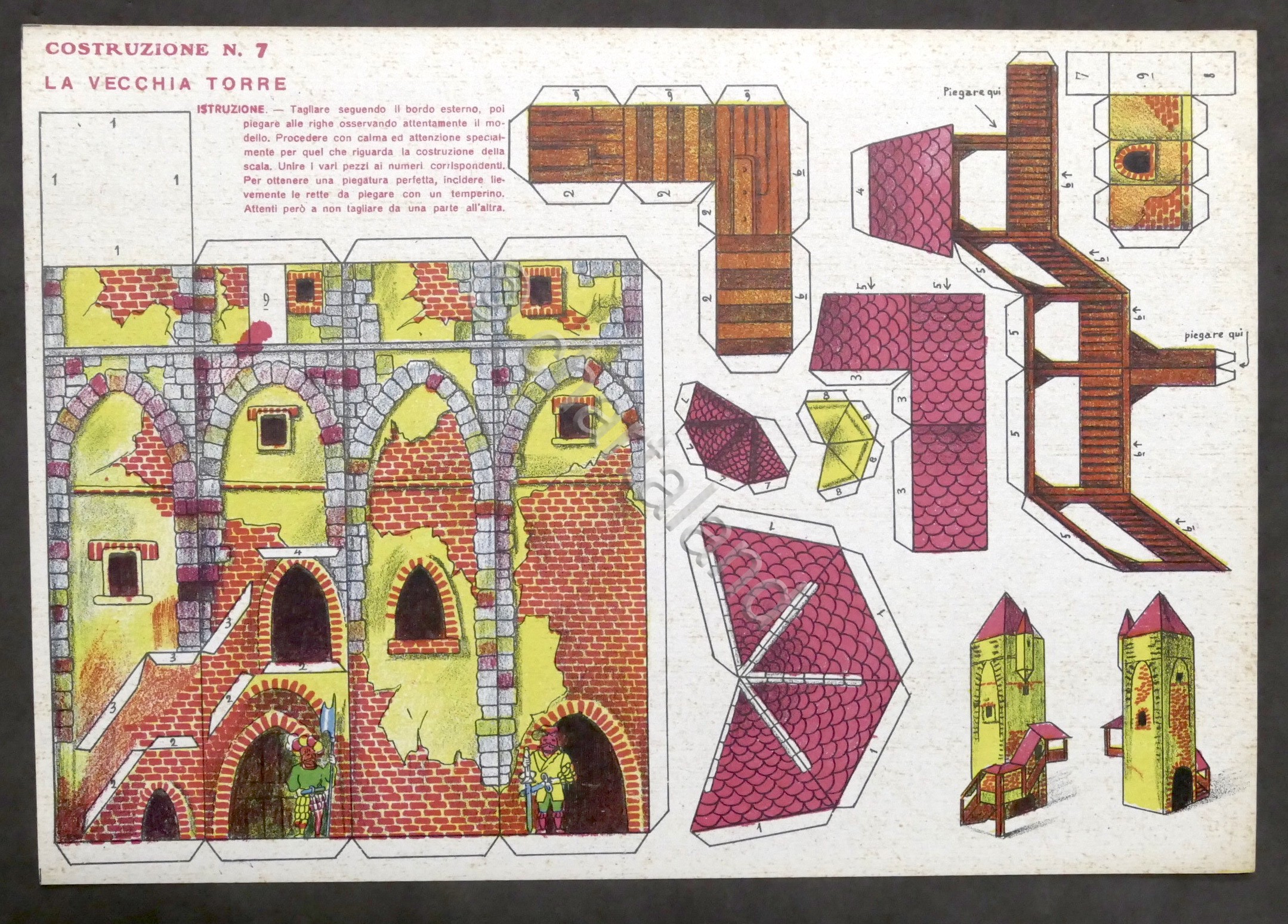 Costruzioni carta da ritagliare Marca Stella - La vecchia torre …