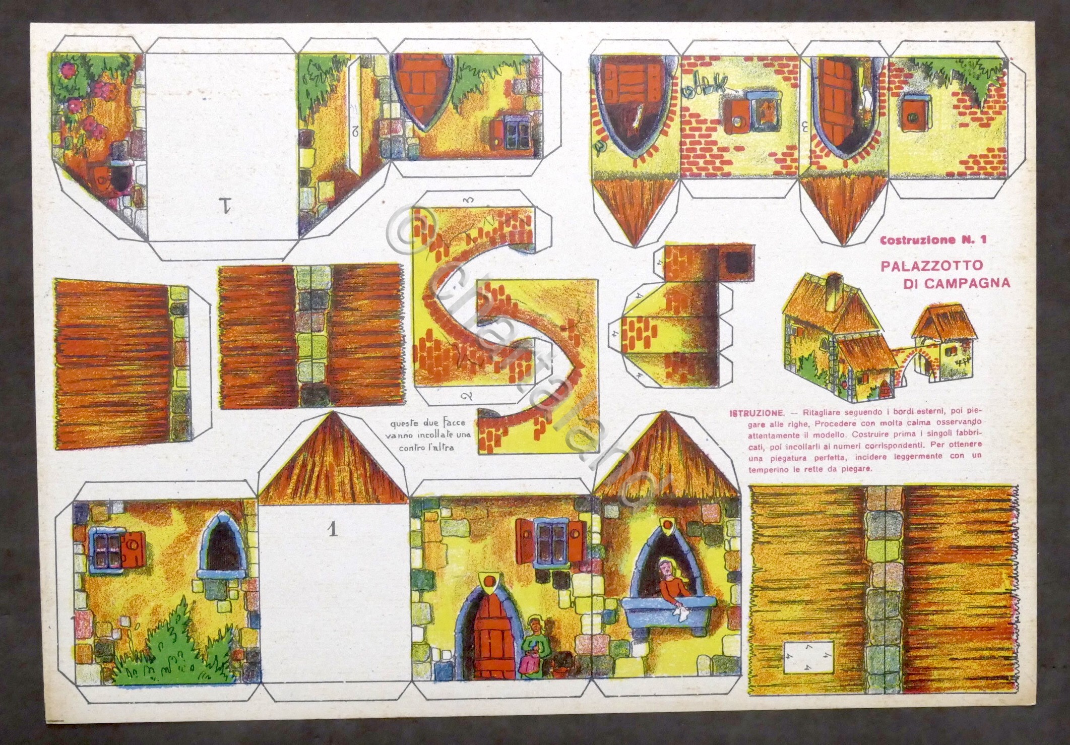 Costruzioni carta da ritagliare Marca Stella - Palazzotto di campagna …