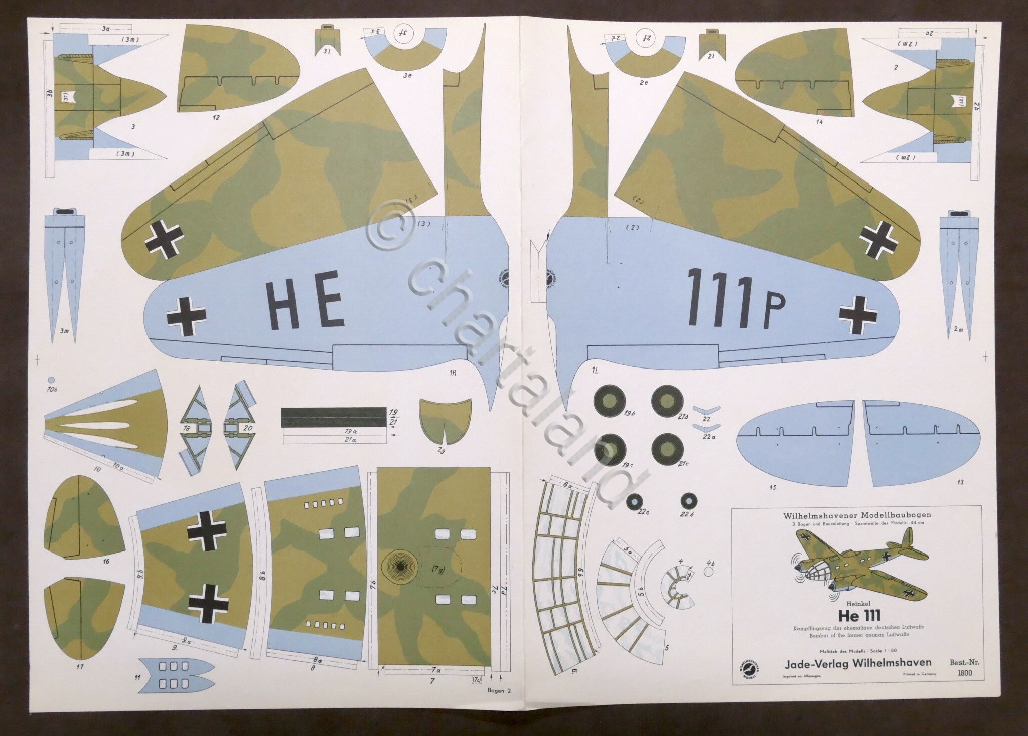 Costruzioni carta da ritagliare Modellismo Aereo - Heinkel He 111 …