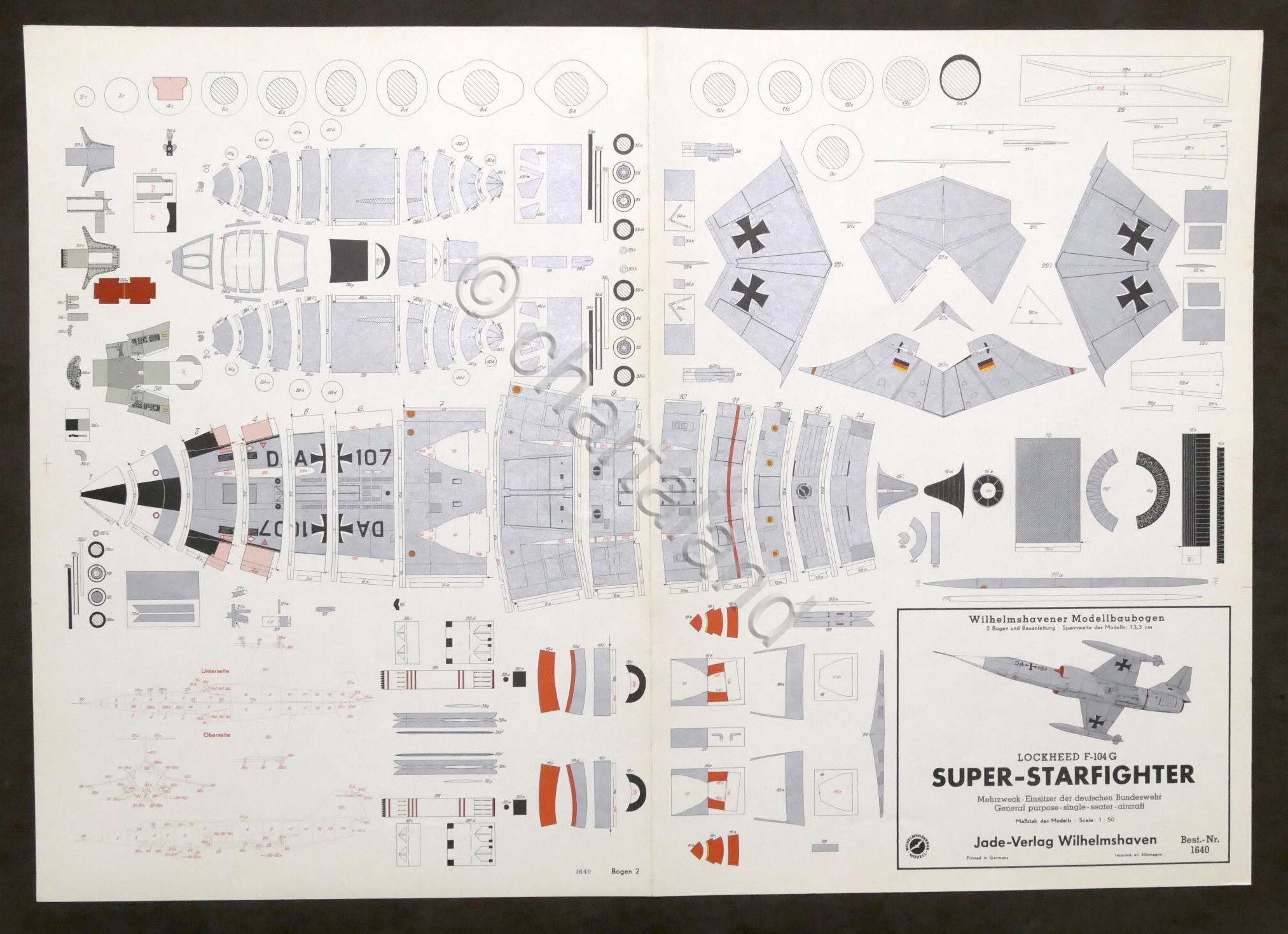 Costruzioni carta da ritagliare Modellismo Aereo - Lockheed F-104 - …