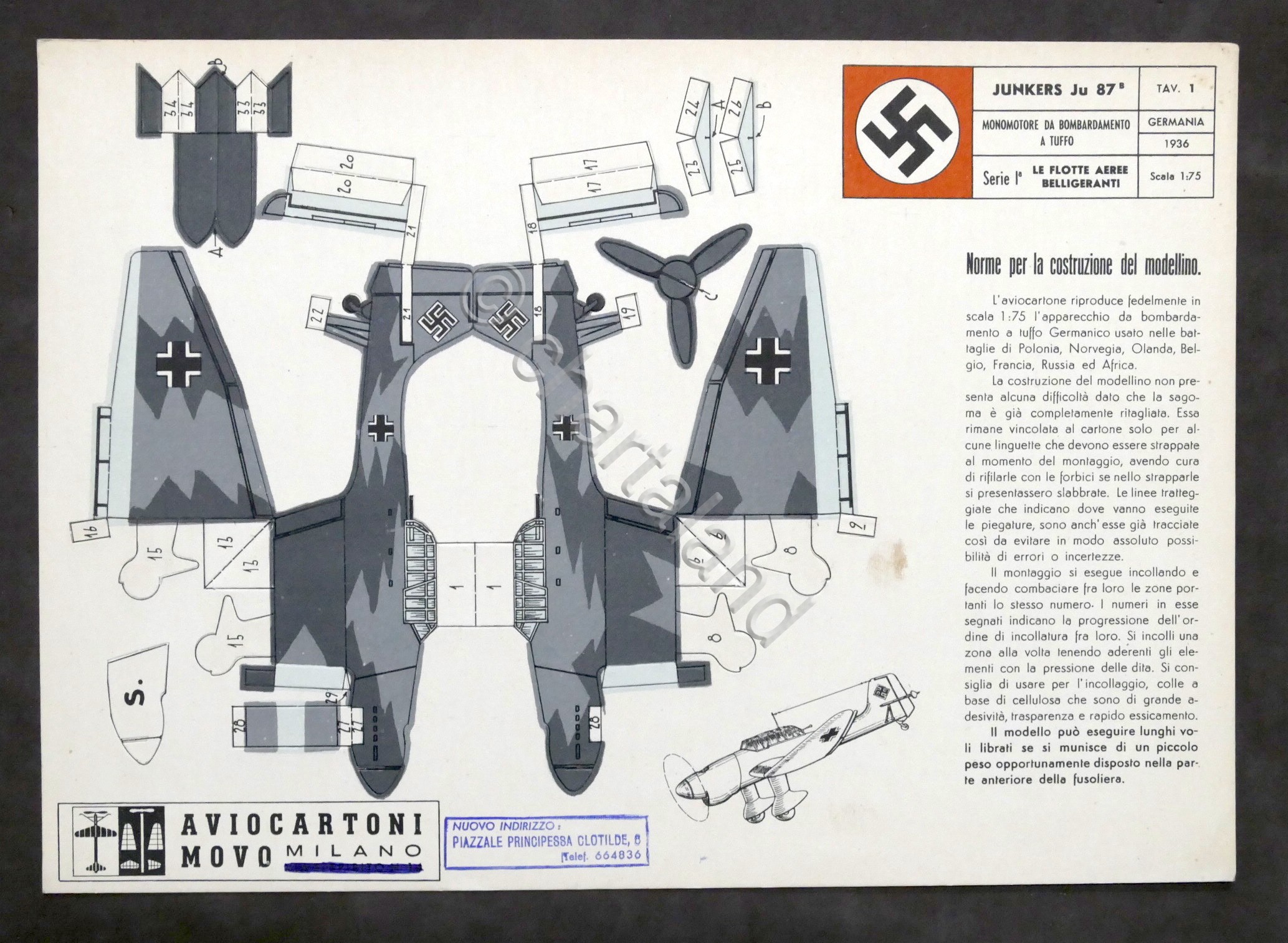 Costruzioni carta Modellismo Aereo - Aviocartoni Movo - Junkers Ju …