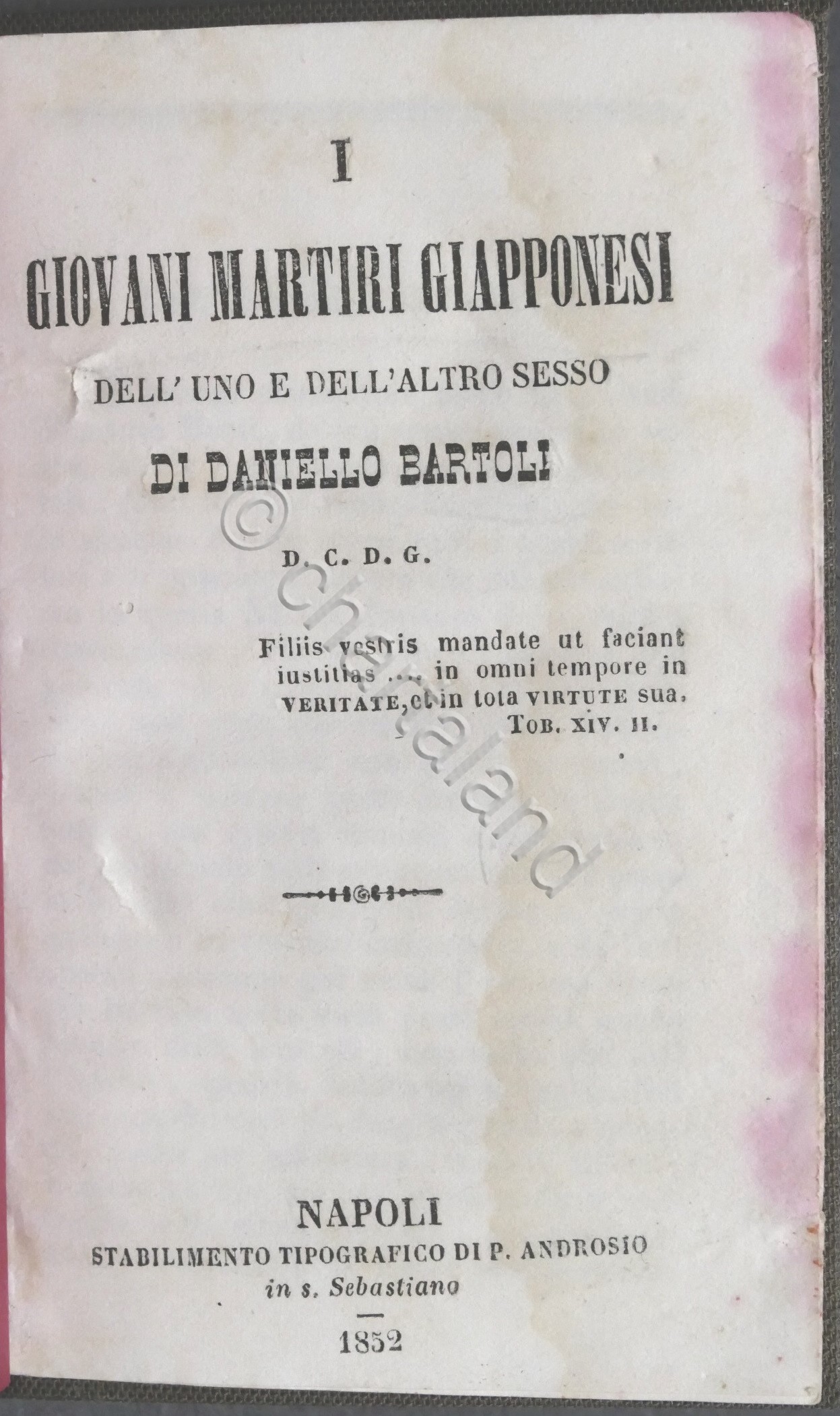 D. Bartoli - I giovani martiri giapponesi dell'uno e dell'altro …