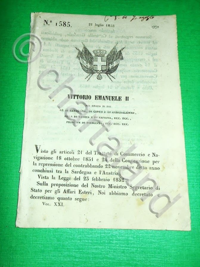 Decreti Regno Sardegna Torino - Duca di Modena e il …