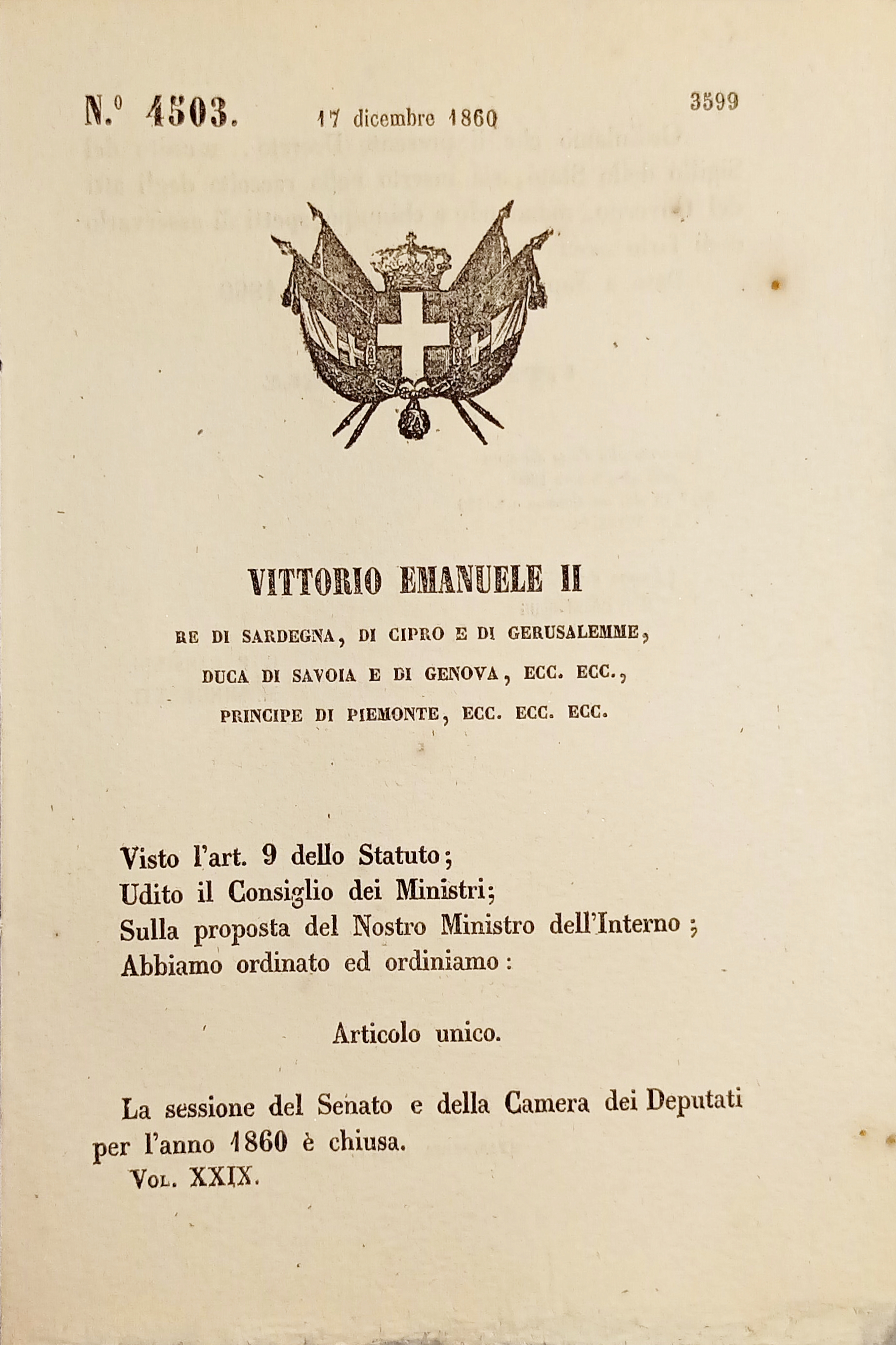 Decreto Eugenio - Sessione Senato e Camera dei Deputati per …