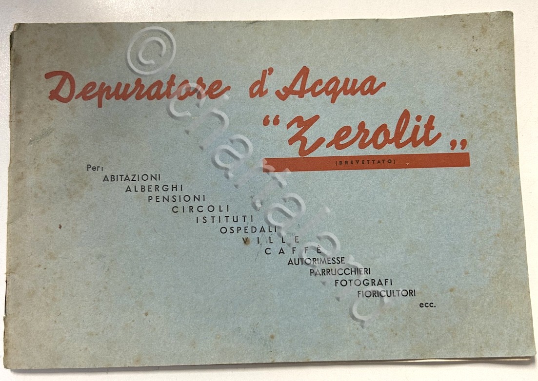 Depuratore d'acqua Zerolit - Istruzioni uso e descrizione impianto ed. …