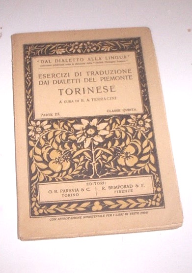 Dialetto - Terracini - Esercizi traduzione dialetti Piemonte Torino 1^ …