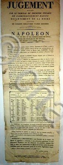 Documento Decreto Napoleone - Sentenza Renitenti Leva dopo Chiamata - …