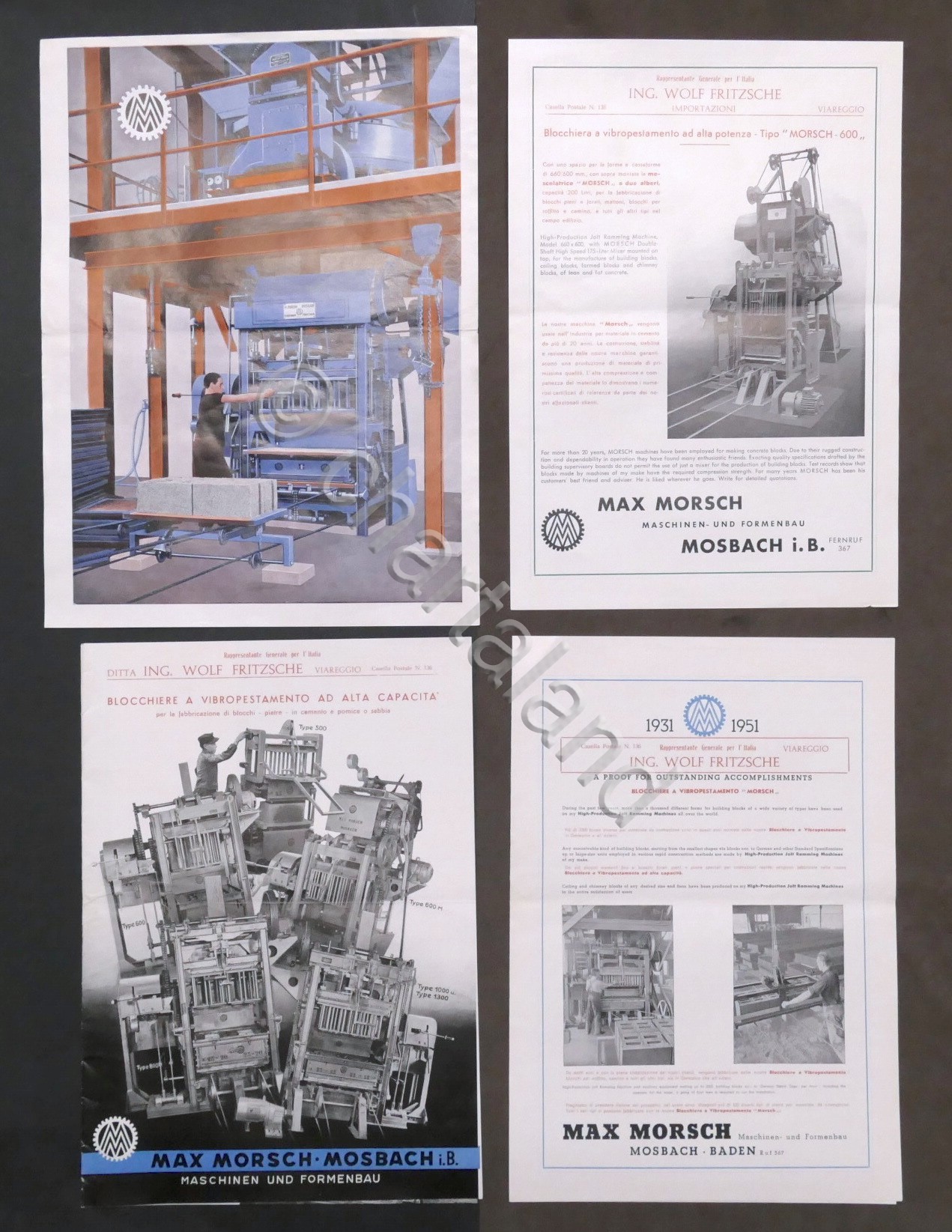 Edilizia - Lotto 4 brochure Max Morsch - Blocchiere a …