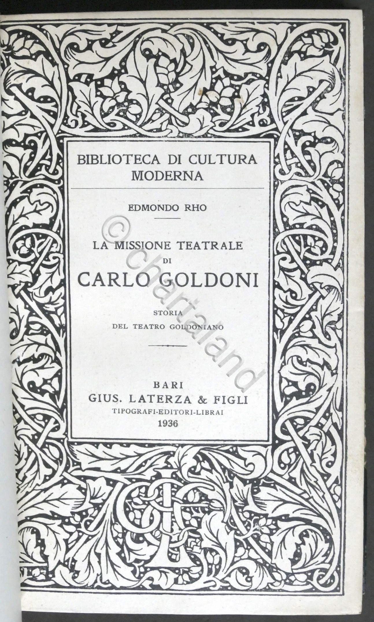 Edmondo Rho - La missione teatrale di Carlo Goldoni - …