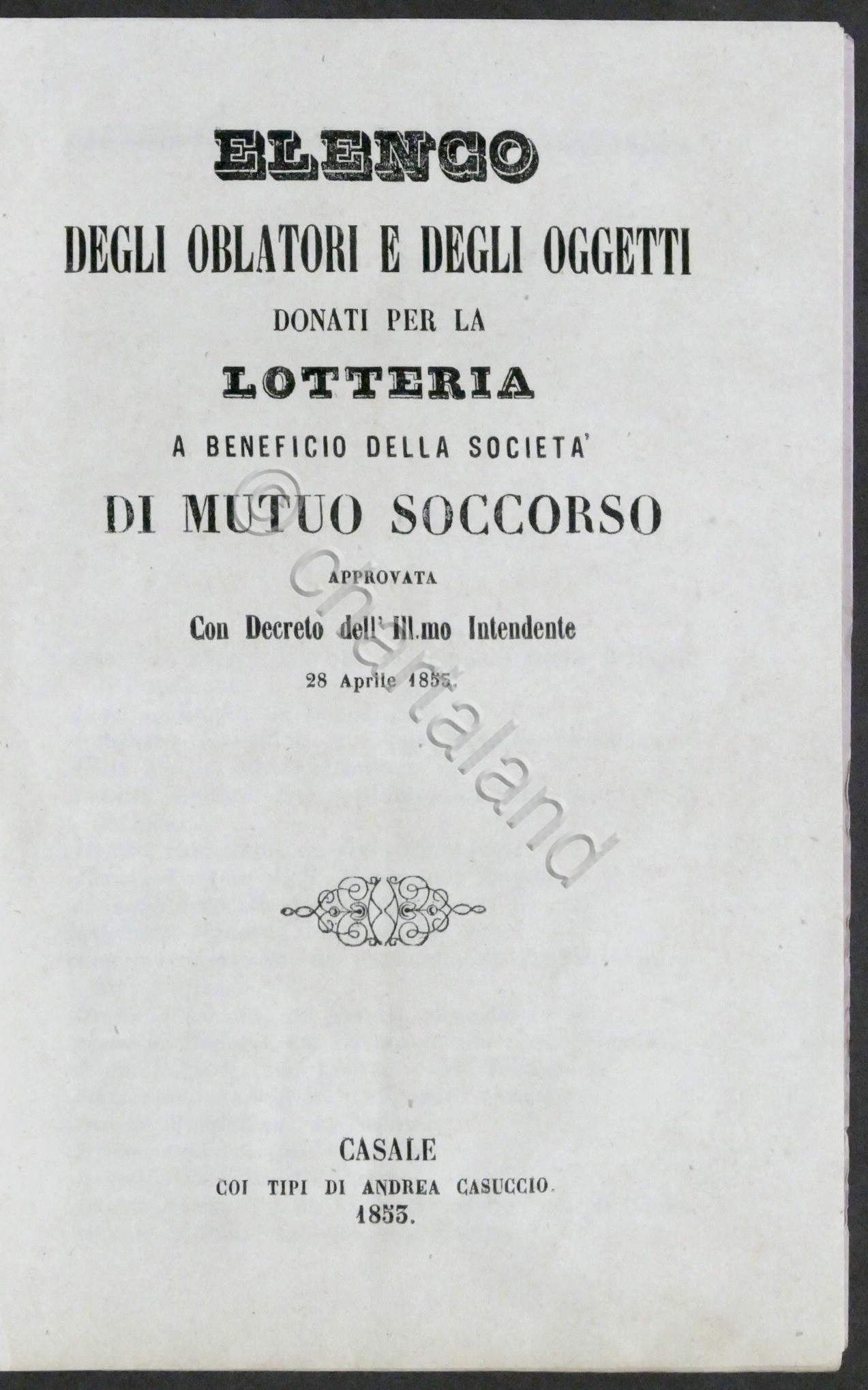 Elenco oggetti per Lotteria a beneficio Società Mutuo Soccorso - …