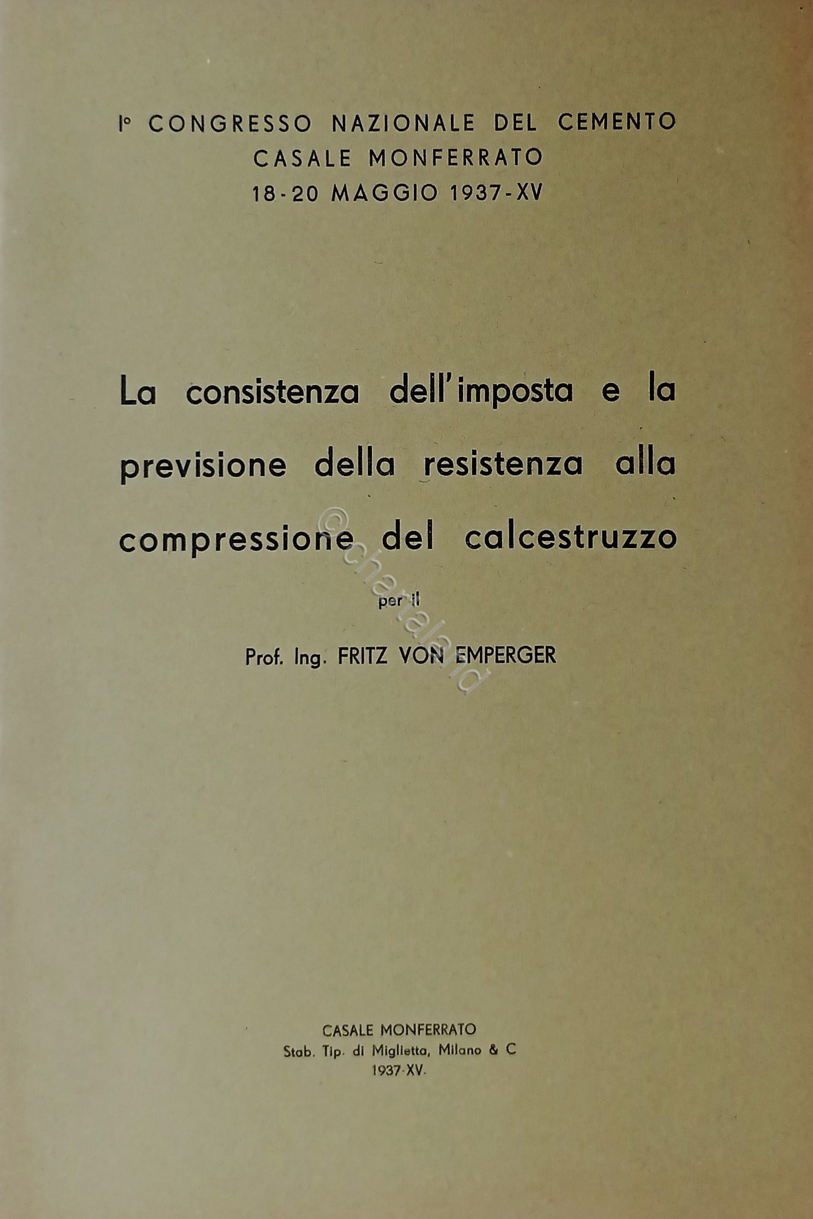 F. von Emperger - Consistenza imposta e compressione del calcestruzzo …