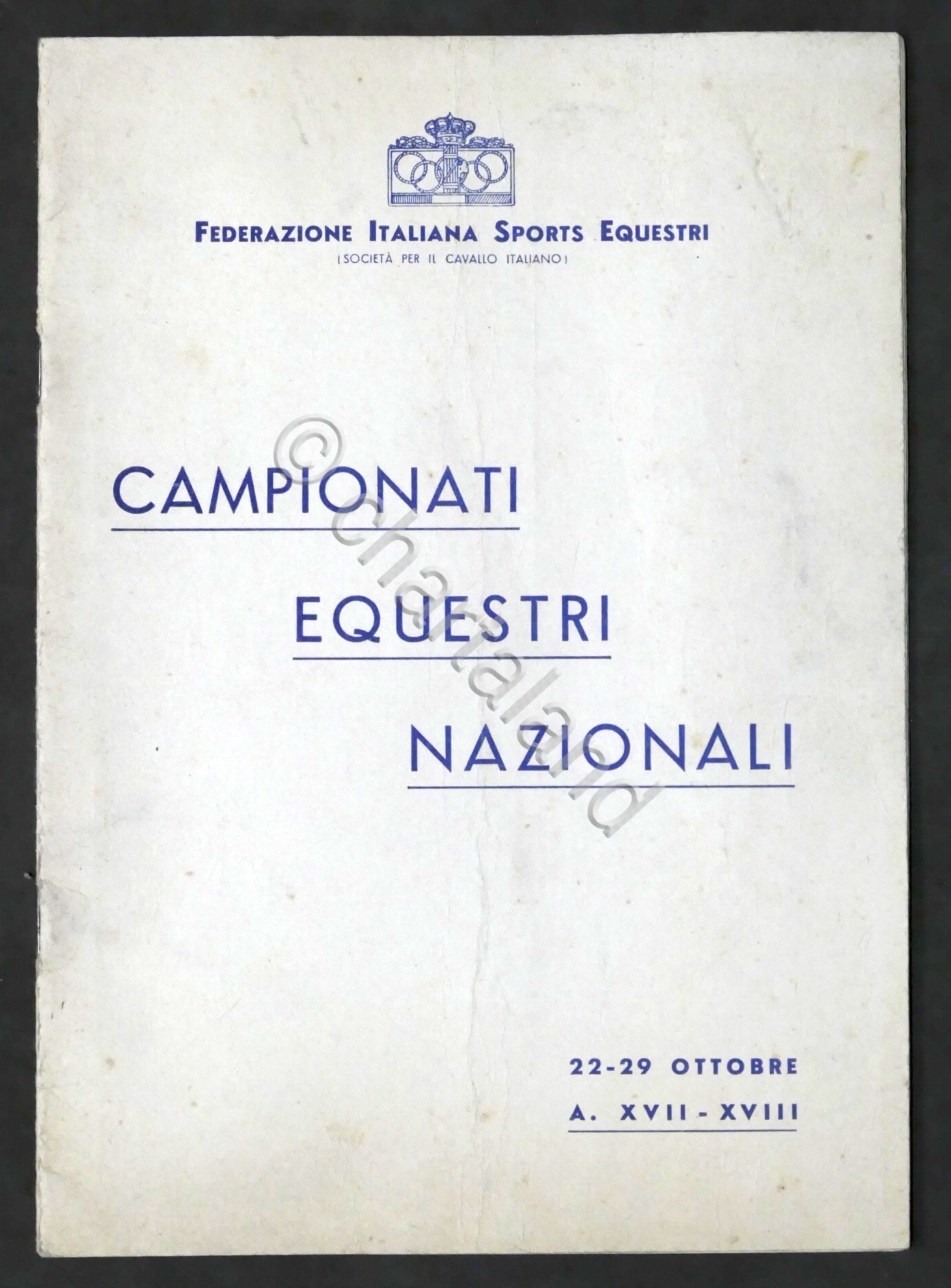 Federazione Sports Equestri - Campionati Equestri Nazionali - Programma - …