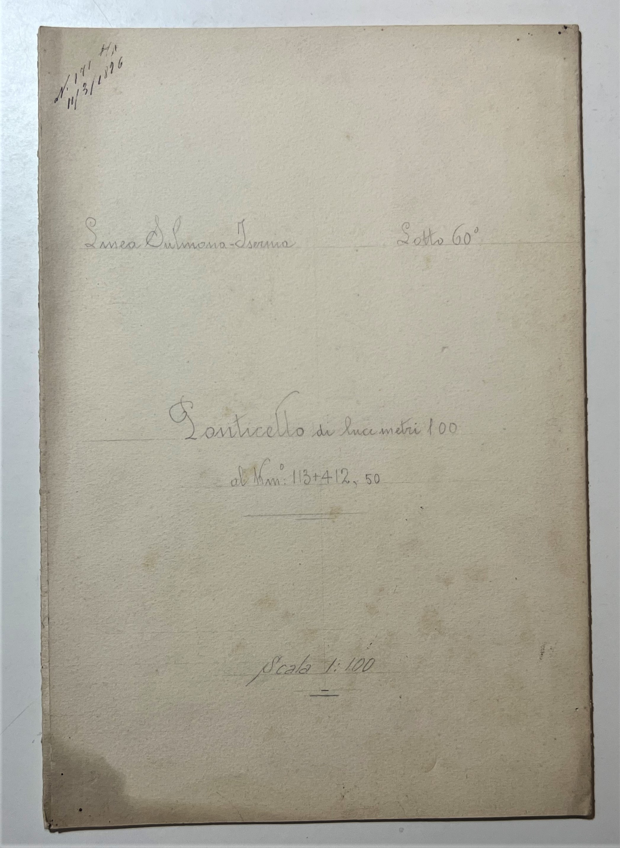 Ferrovie - Linea Sulmona-Isernia - Ponticello di luce m. 100 …