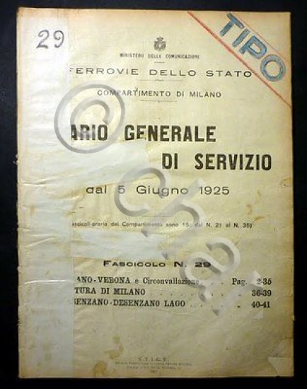 Ferrovie - Orario Generale Servizio - Linea Milano Verona Desenzano …