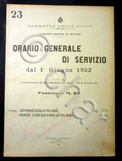 Ferrovie Orario Generale Servizio - Linea Domodossola Milano Ceresio Varese …