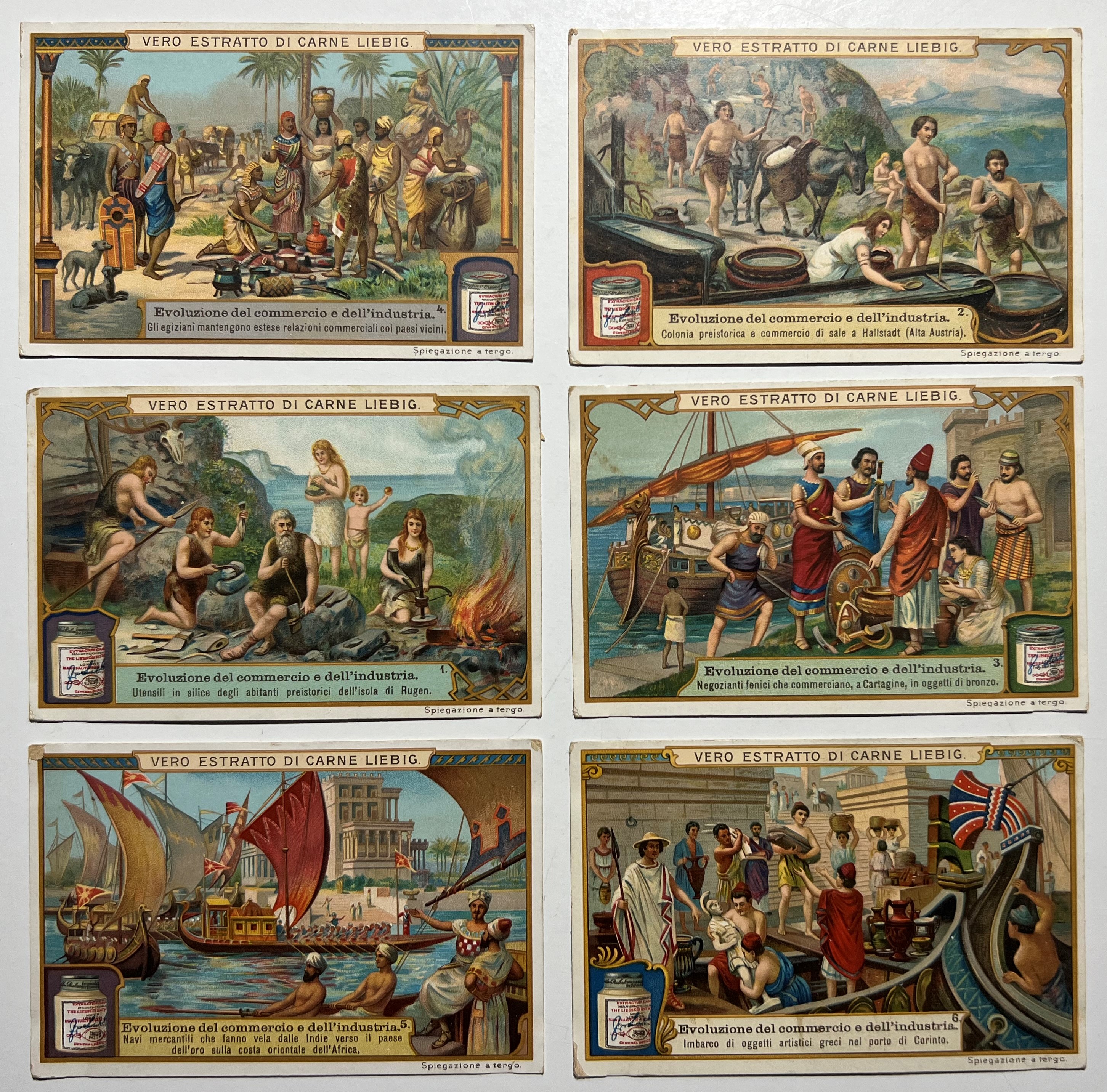 Figurine LIEBIG - Evoluzione del Commercio e Industria - Rif. …