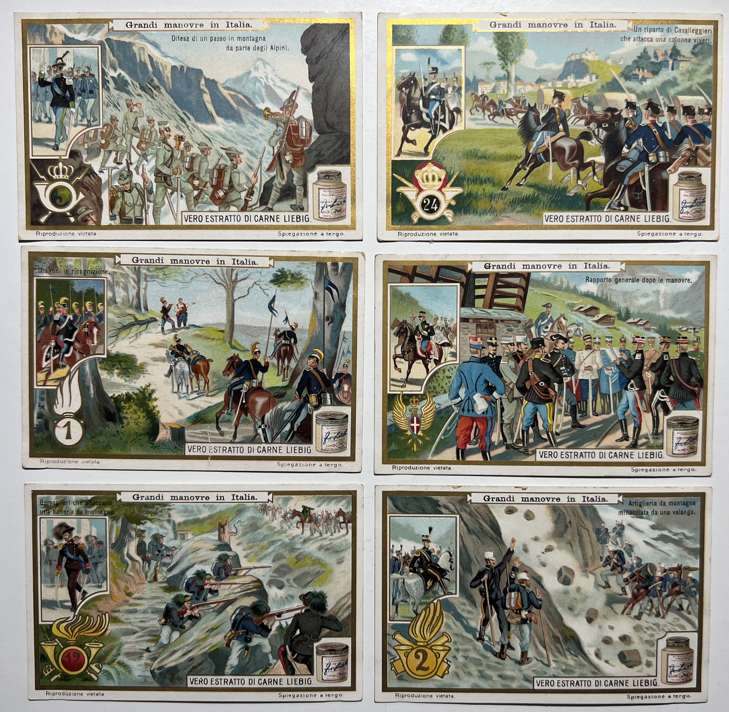 Figurine LIEBIG - Grandi manovre in Italia - Rif. N° …