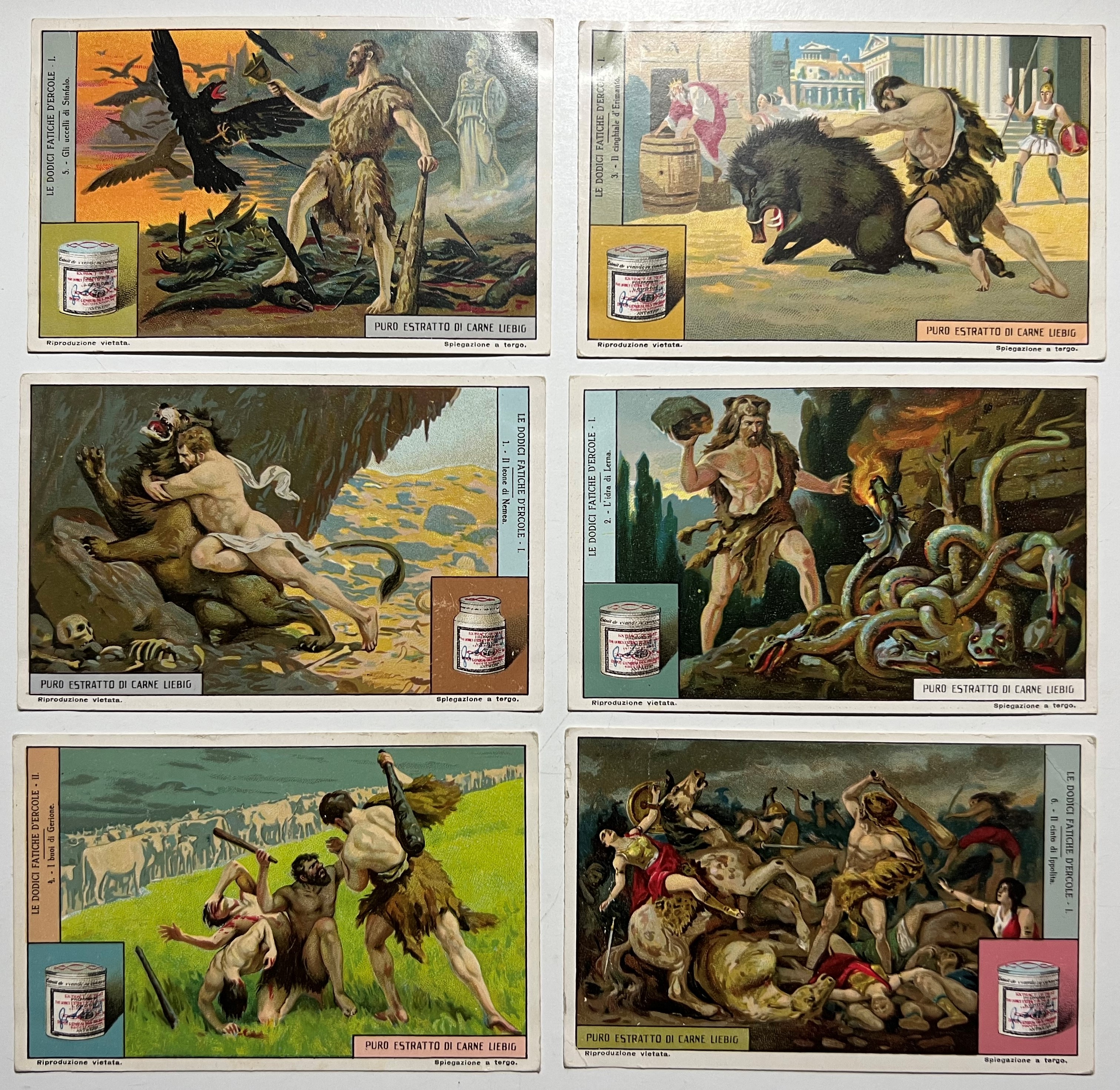 Figurine LIEBIG - Le dodici fatiche d'Ercole - Rif. N° …