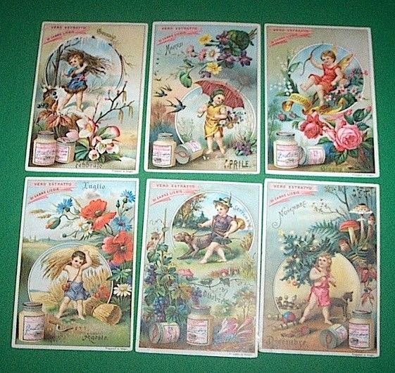 Figurine LIEBIG - Mesi dell'anno - Rif. N° 410