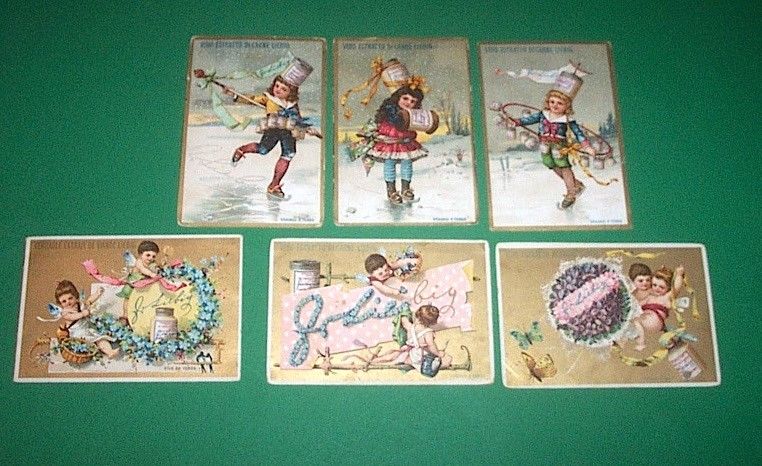 Figurine LIEBIG - Ornamenti fanciulli pattinatori Rif. N° 222 ITA …