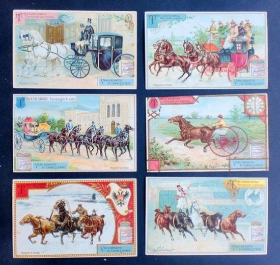 Figurine LIEBIG - Tiri a cavalli - Rif. N° 538