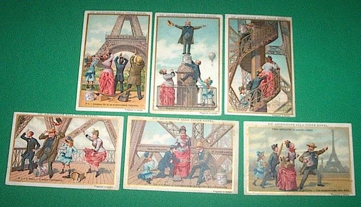 Figurine LIEBIG - Un' Ascensione alla torre Eiffel - Rif. …