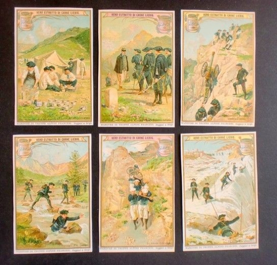 Figurine LIEBIG Manovre di Truppe Alpine Francesi - Rif. N° …