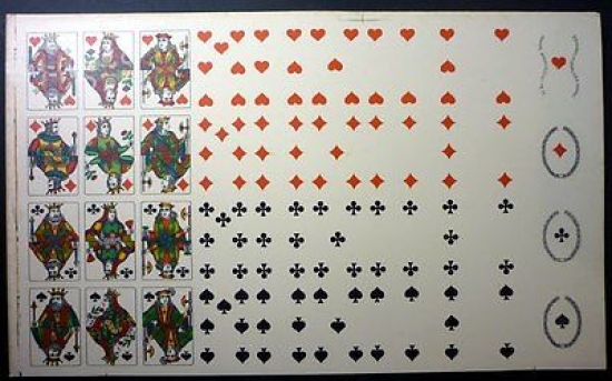 Foglio Carte da Gioco - Pignalosa Napoli - 1940 ca.
