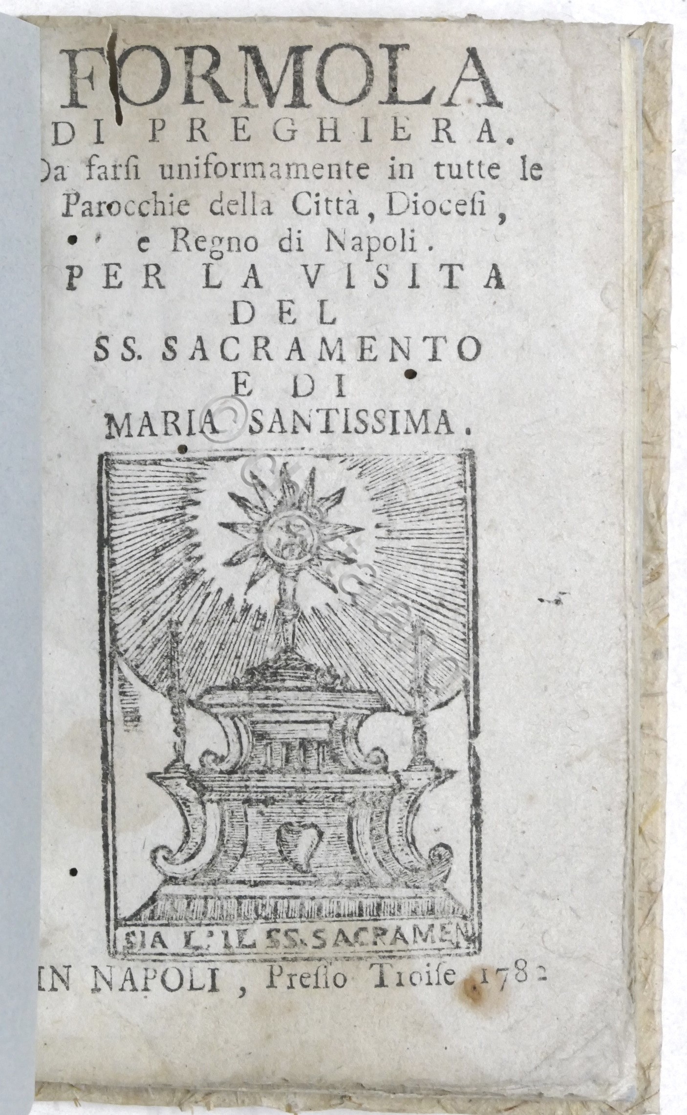 Formola di preghiera parocchie della città, diocesi e Regno di …