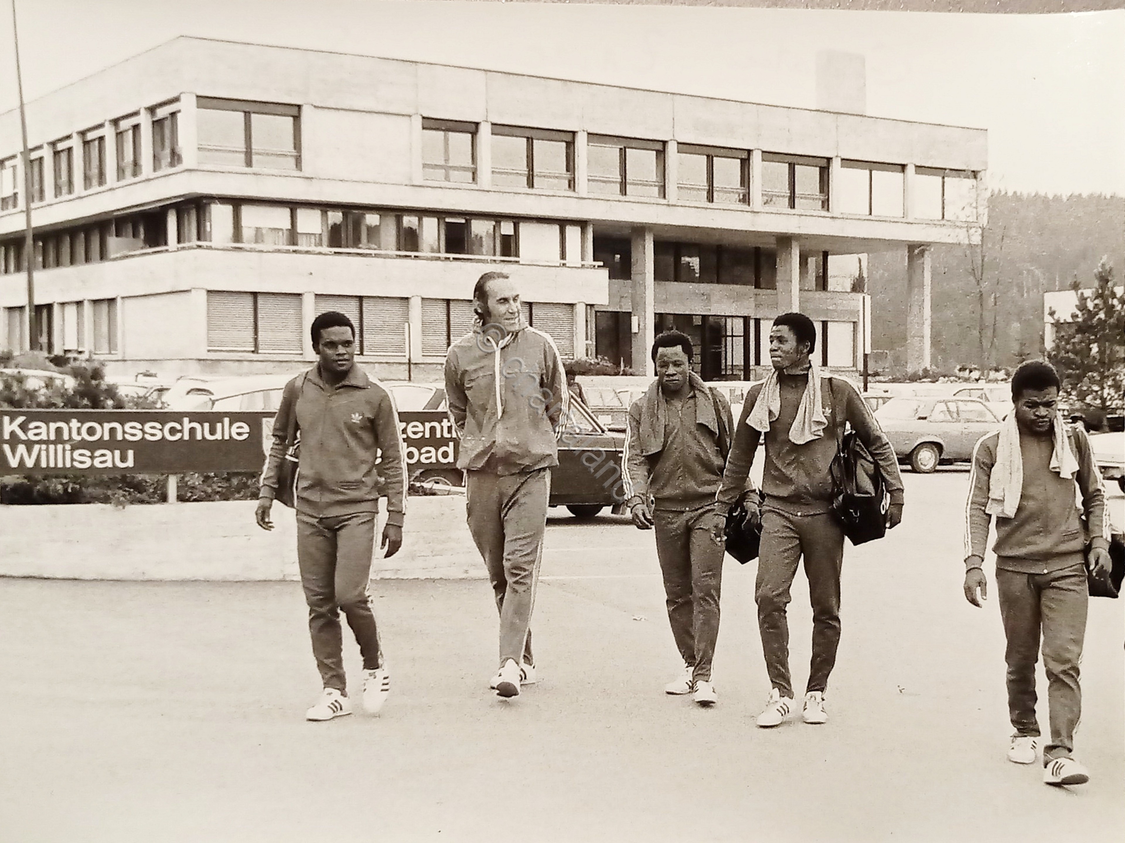 Foto Agenzia - Giocatori Zaire in Svizzera - Anni '70