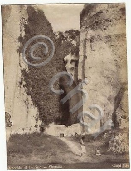 Foto albumina Giovanni Crupi Orecchio di Dioniso 1890 c