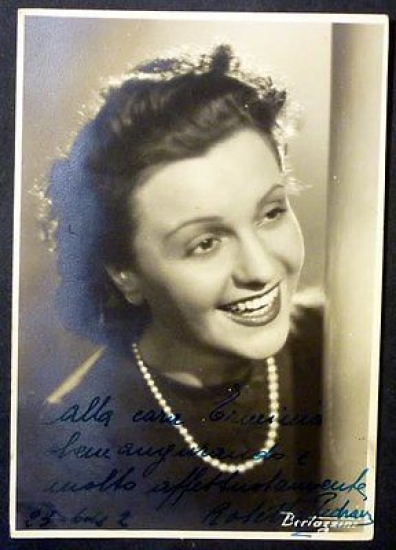 Foto Autografo Attrice Rosetta Pedrani - 1942