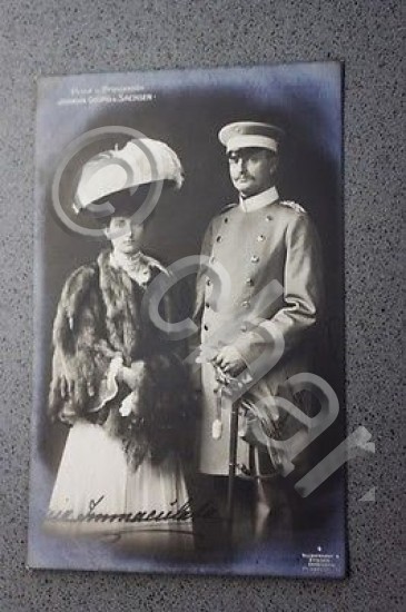 Foto Cartolina - Principe Giorgio di Sassonia e Luisa d'Asburgo …