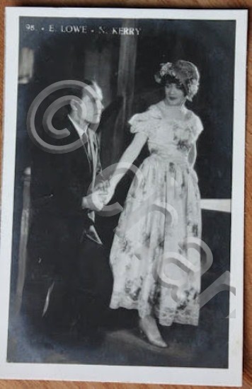 Foto cartolina attori cinema E. Lowe e S. Kerry anni …