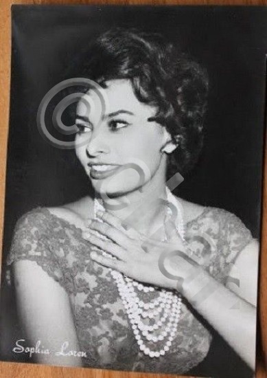 Foto cartolina Attrice italiana Sophia Loren anni '50