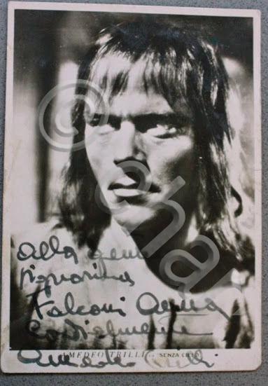 Foto cartolina autografo Amedeo Trilli giovane 1942 attore