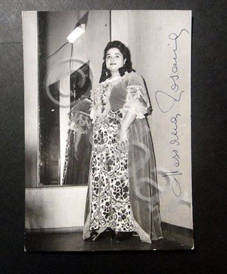 Foto Cartolina con Autografo Cantante Messana Rosaria - 1966 ca.
