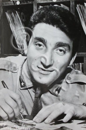 Foto cartolina d'epoca cantante e presentatore Tony Dallara anni '50