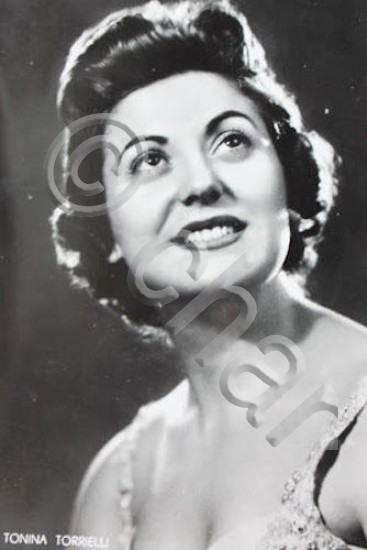 Foto cartolina d'epoca cantante italiana Tonina Torrielli anni '50