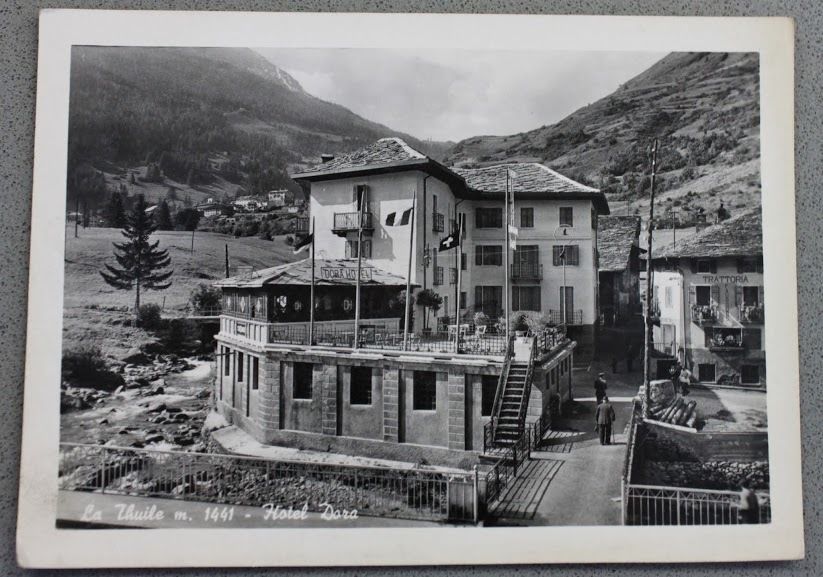 Foto cartolina Montagna La Thuile 1950 - Hotel Dora
