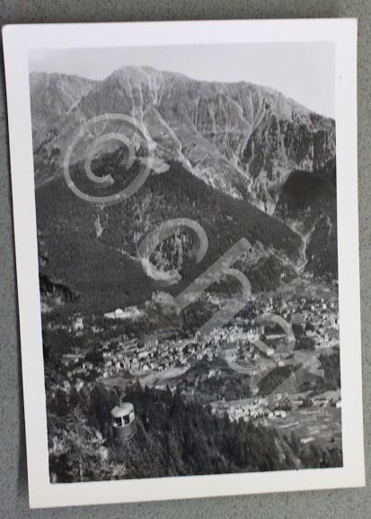 Foto cartolina Montagna Valle d'Aosta 1950 veduta panoramica di Courmayeur