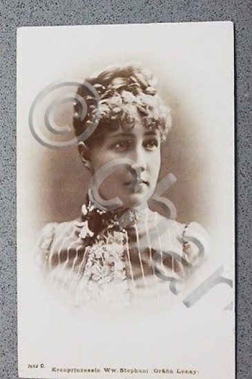 Foto cartolina Principessa Stefania del Belgio 1909 Contessa Lonay