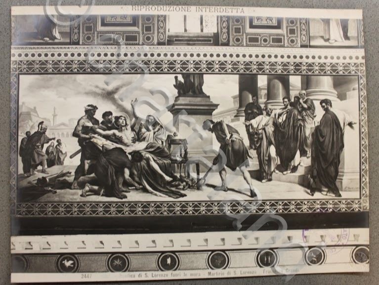 Foto d'epoca Arte A. Vasari Basilica S. Lorenzo Martirio Santo …