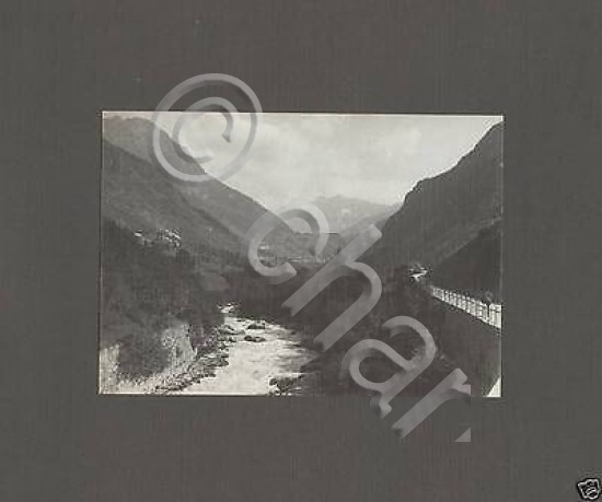 Foto d'epoca Lucini Paesaggio, strada Montagna anni '10