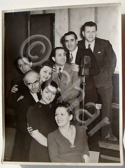 Foto epoca Attori EIAR commedia radiofonica '40 Cervi..