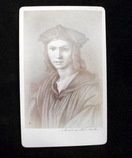 Foto epoca carte de visite Andrea del Sarto 1890 ca.