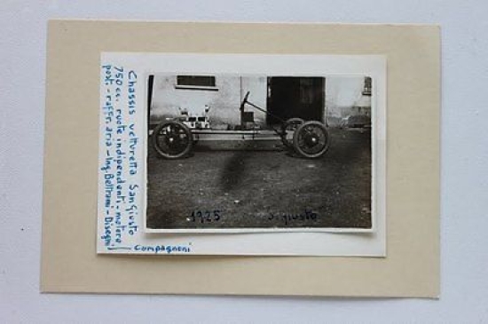 foto epoca Chassis vettura San Giusto 750 cc Ing Beltrami …