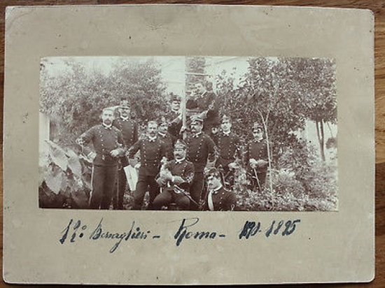 Foto epoca militaria 13° reparto Bersaglieri Roma 1890 - 1895